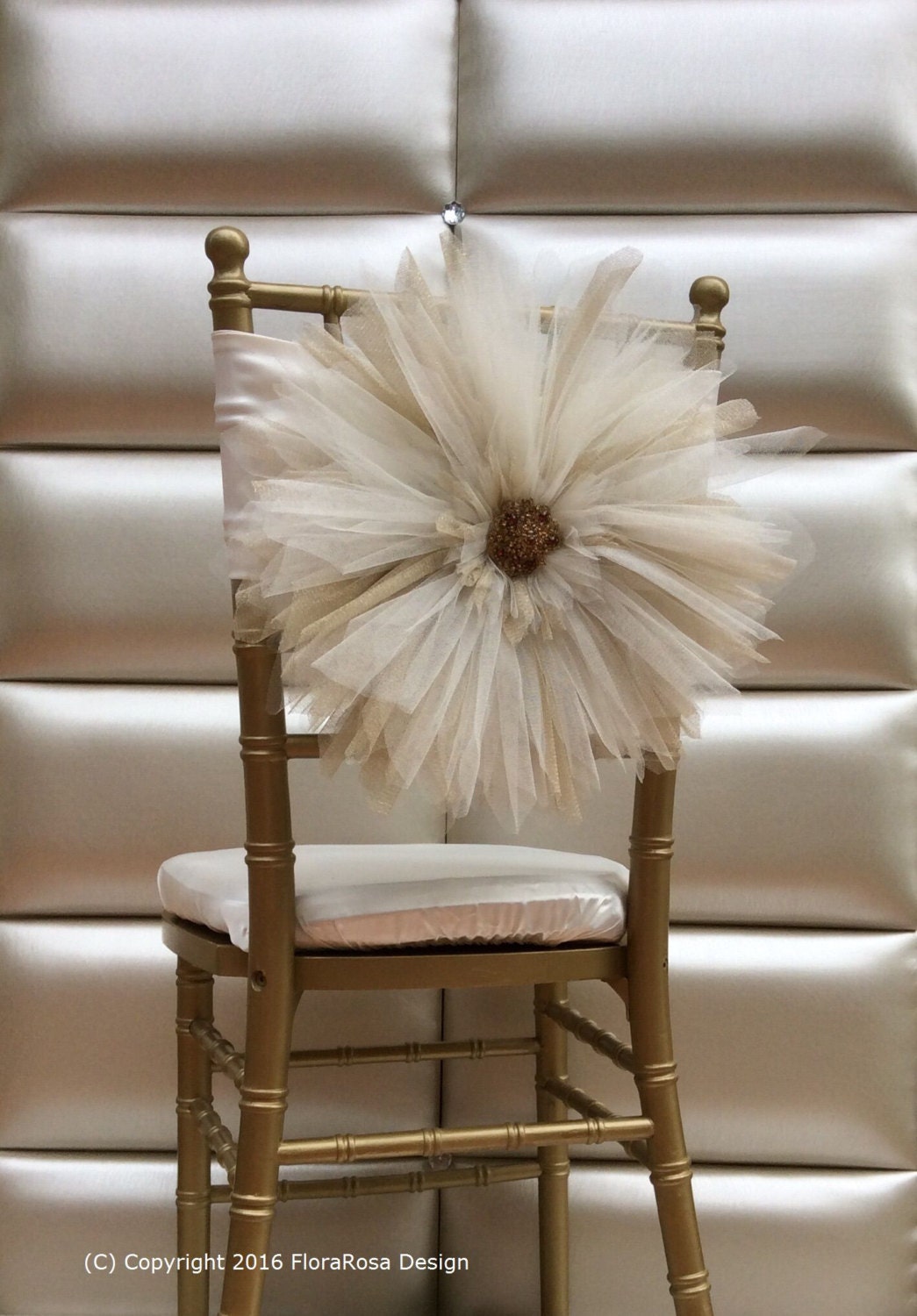 Tulle Daisy Chair Sash