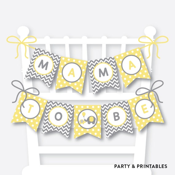 shower phrases banner baby Banner Instant Chair Elephant Download, Banner, Shower Elephant Baby