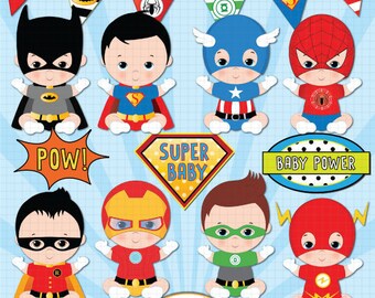 Superhero baby boy clipart, Super baby, Baby boys clipart