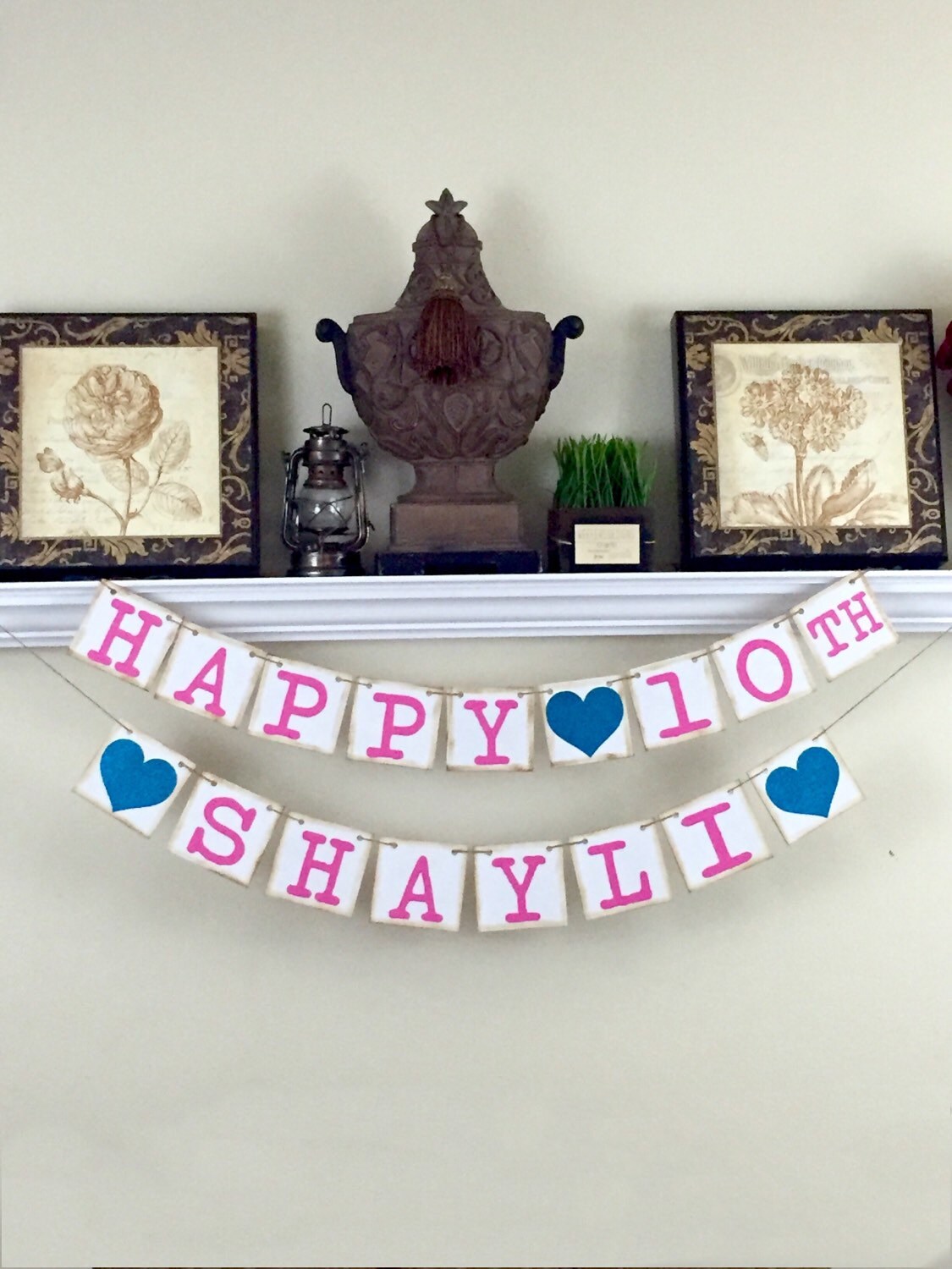 Happy 10th Birthday Banner Personalized Birthday by WeefersDesigns
