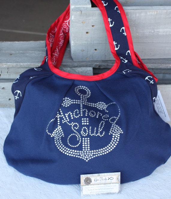 SALE Purse Anchored Soul tshirt Purse READY to SHIP Handbag