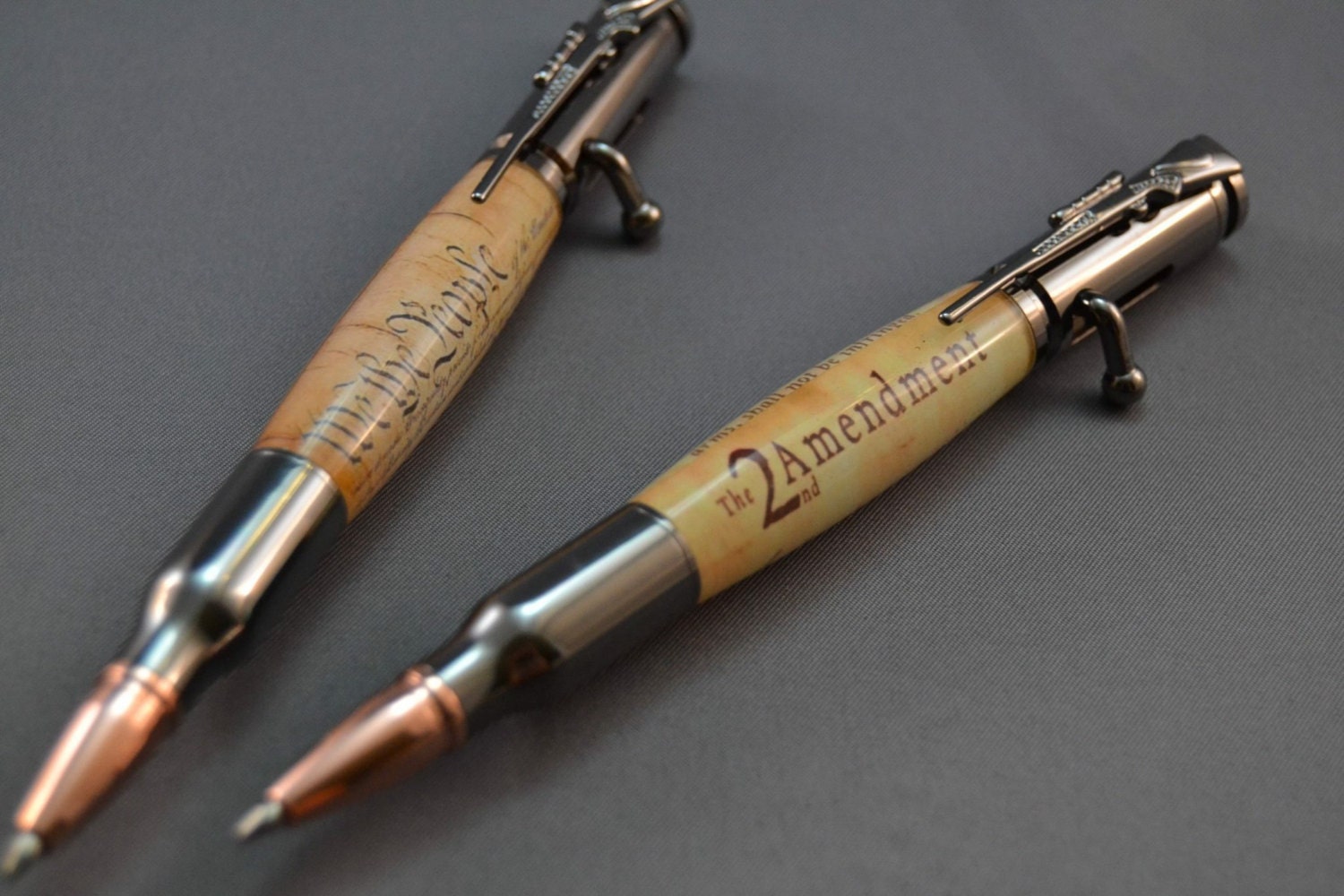 Custom Made 30 Cal Bolt Action Pen Gun Metal and 2nd