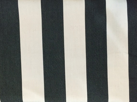 Black and Cream Awing Stripe Indoor/Outdoor Fabric Outdoor