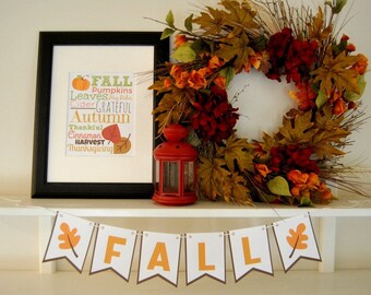 Fall bunting | Etsy