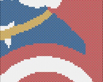 BOGO FREE! Cross stitch pattern - Captain America Marvel comics cinema -pdf cross stitch pattern - pdf pattern instant download #138
