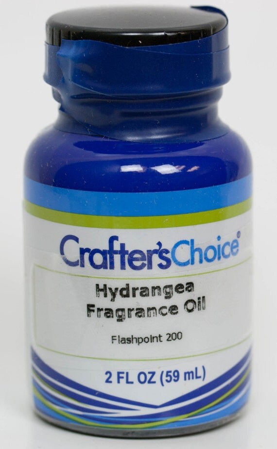Hydrangea Fragrance Oil 2 oz, in Blue Glass Bottle for Melt amp; Pour and 