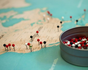 Large World Map - DIY Poster & Pins