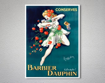 Barbier Dauphin Conserve - Food & Drink Poster - Poster Print, Sticker or Canvas Print