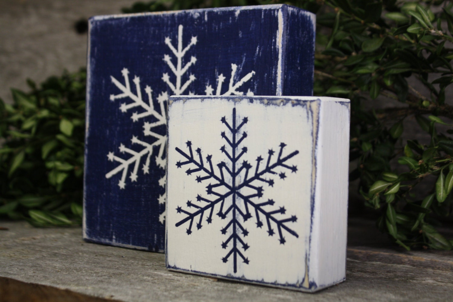 Christmas Gift Under 50 Dollars Snowflake Wooden Blocks