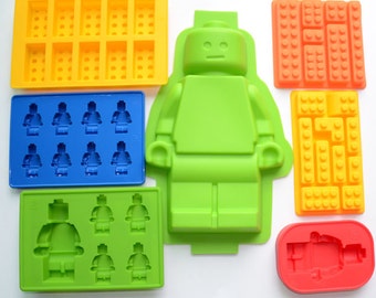 7 molds a set Lego block silicone mold set-- ice grid blocks mold Cake Mold Handmade Chocolate Mould Ice tray cube pudding mould handmade