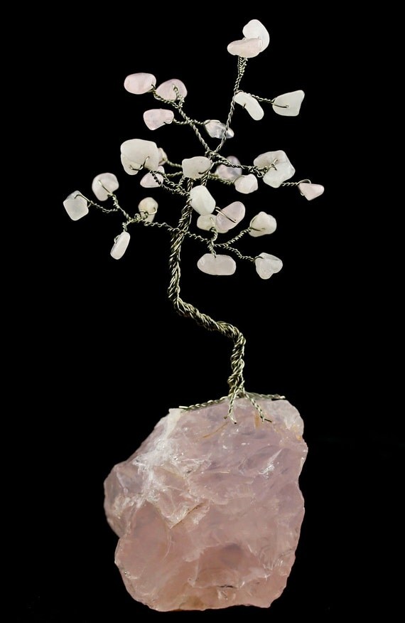 crystal tree rose quartz