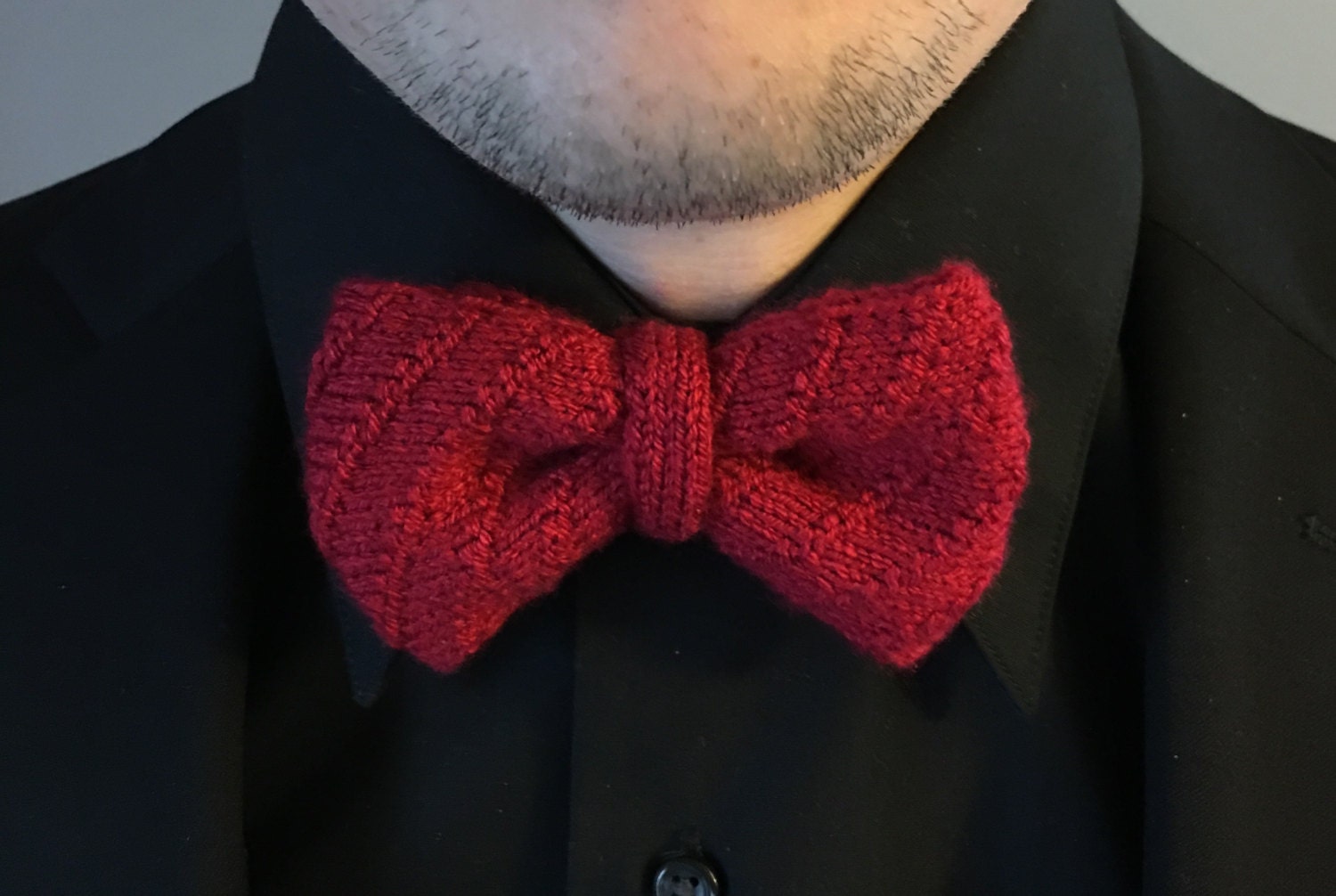 Knit PreTied Bow Tie Hand Knit The Tornado