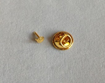 4mm Gold Plated Tie Pins & Protectors