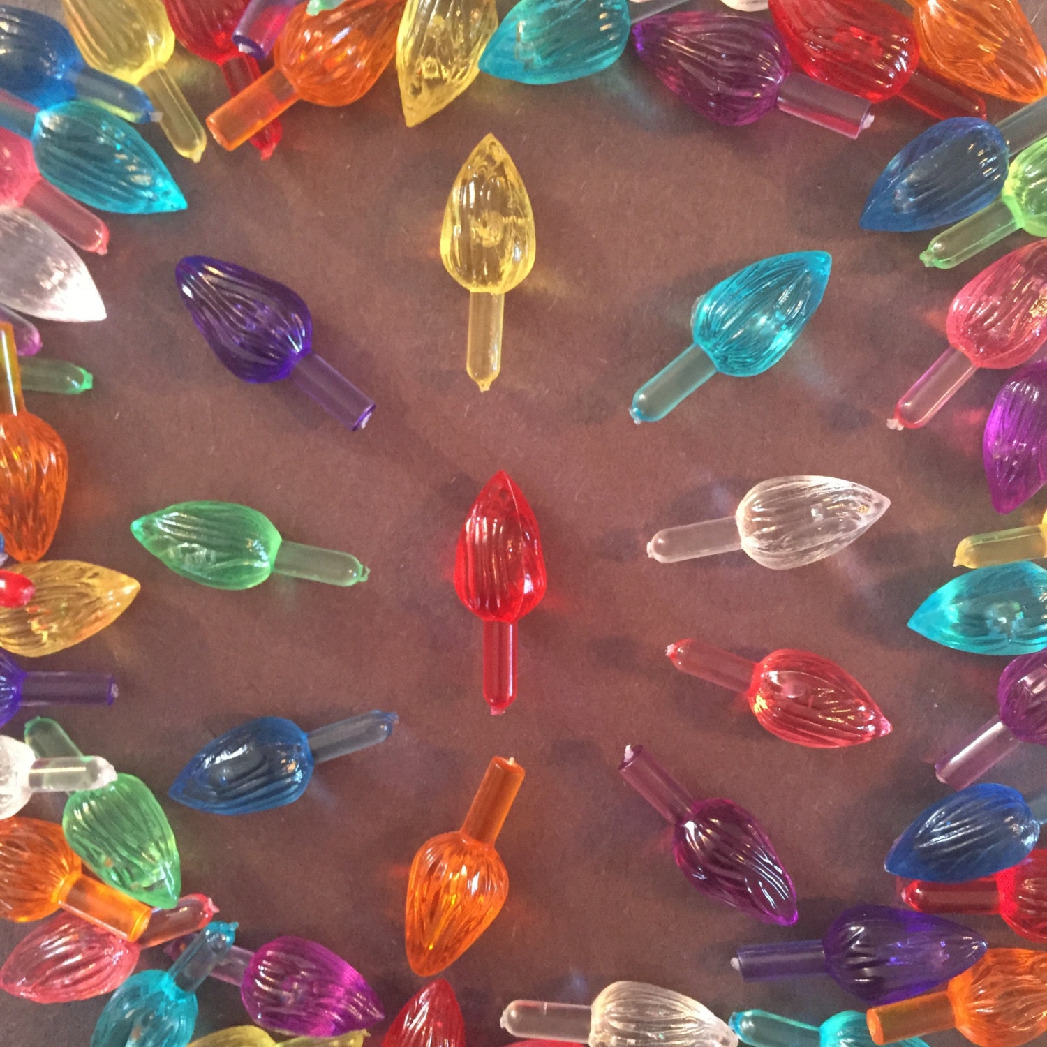 60 Extra LARGE Twist Bulbs 10 Colors Ceramic Christmas Tree Lights Replacement Bulbs Jumbo XL 3/