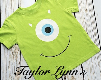 Mike Wazowski inspired shirt, Monsters Inc inspired shirt, little monsters, monster shirt, monster birthday