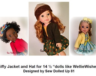 Pattern for Jiffy Jacket for 14 1/2" dolls like WellieWishers and Hearts 4 Hearts