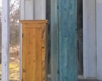 Rustic Tall Jelly Cabinet (Reclaimed Wood)