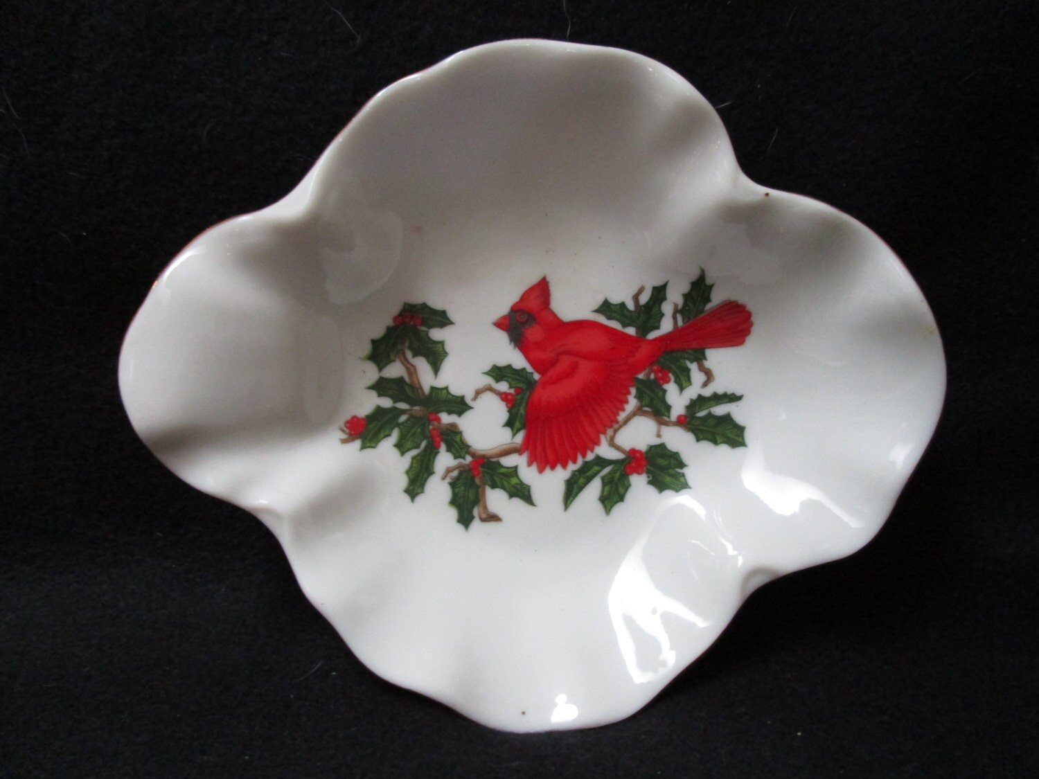 Lefton China Cardinal Candy Dish 1051