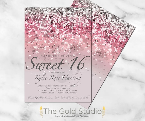 Printable Sweet 16 Invitations 4