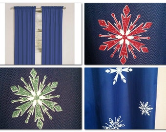 bedroom decor,window curtains,curtains,custom curtains,blackout curtains,blackout drapes,kid room decor,curtain panels,snowflake,unique gift