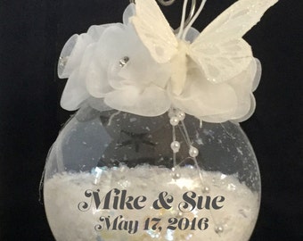 Personalized Wedding Ornament - Wedding Gift - Wedding Christmas Ornament