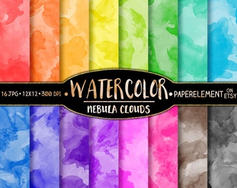 Watercolor Digital Paper: Watercolor Scrapbook Paper, Digital Watercolor Paper, Watercolor Background, Watercolor Printable Water Color Art