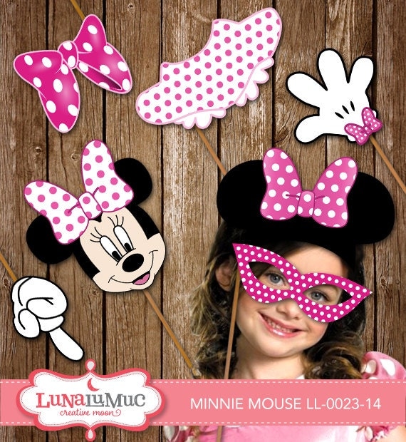 Photo Booth Props Birthday Photo Props Minnie Mouse Party