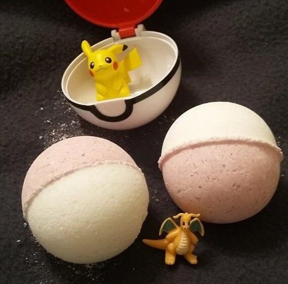 Items similar to Handcrafted Pokemon Bath Bomb with Pokemon hidden