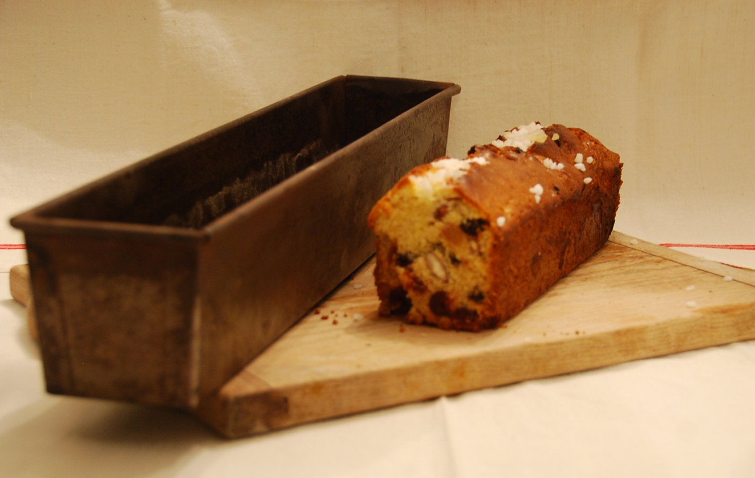2 French vintage bakery loaf or cake tin. Very long at 20
