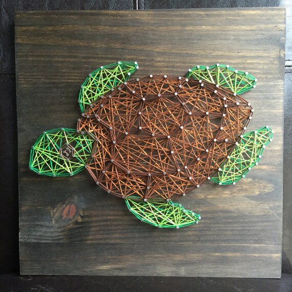 Multi-Color Turtle String Art by EloquentDecor on Etsy
