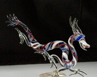 Items similar to functional art glass- dragon sculpture oneie on Etsy