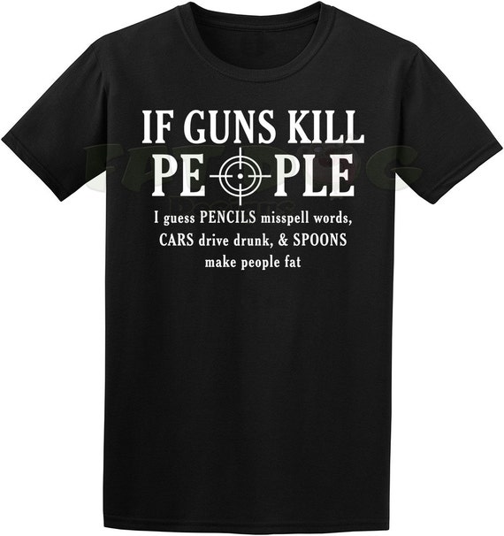 If Guns Kill People I Guess Pencils Misspell by FatDogDesignsStore