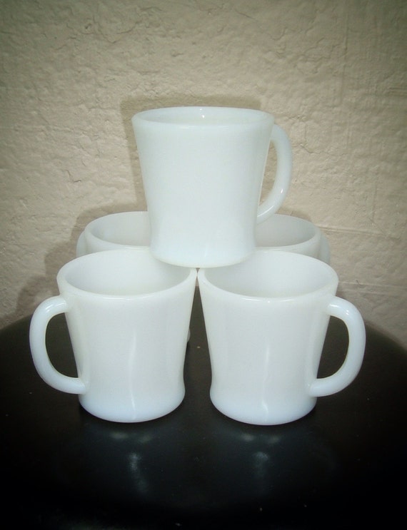 vintage milk glass coffee mug