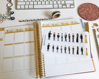 Once Upon A Time Character Stickers. 20 MATTE Planner Stickers