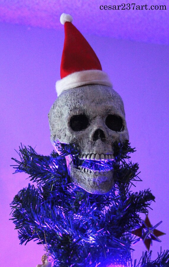 creepy skull christmas tree topper w dirty handmade santa creepy skull christmas tree topper w dirty handmade santa