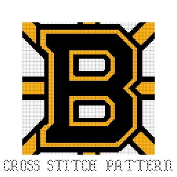 Boston Bruins Hockey Cross Stitch Pattern Hockey Sports