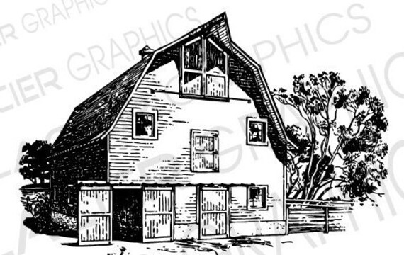 Download 3 Barn Illustrations Vintage Barn Clipart Vector Copyright