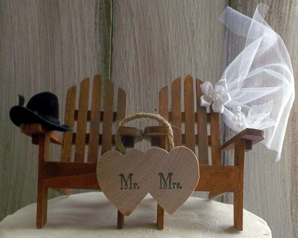 Adirondack Chair Cake Topper Rustic Cake Topper Rustic