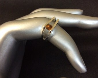 Vintage Citrine Sterling Silver Ring Size 5.5