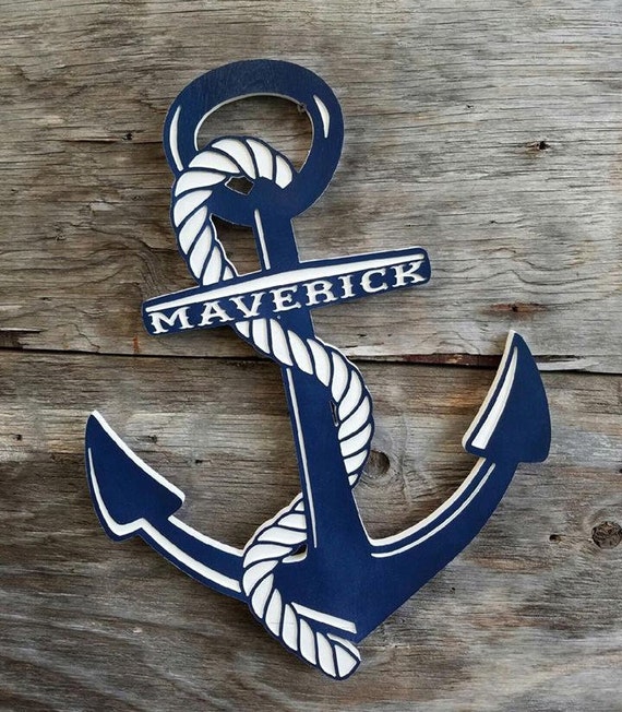 Wooden Anchor Wall Decor painted wooden anchor wall decor nautical beach decor Wooden Anchor Wall Decor painted wooden anchor wall decor nautical beach decor