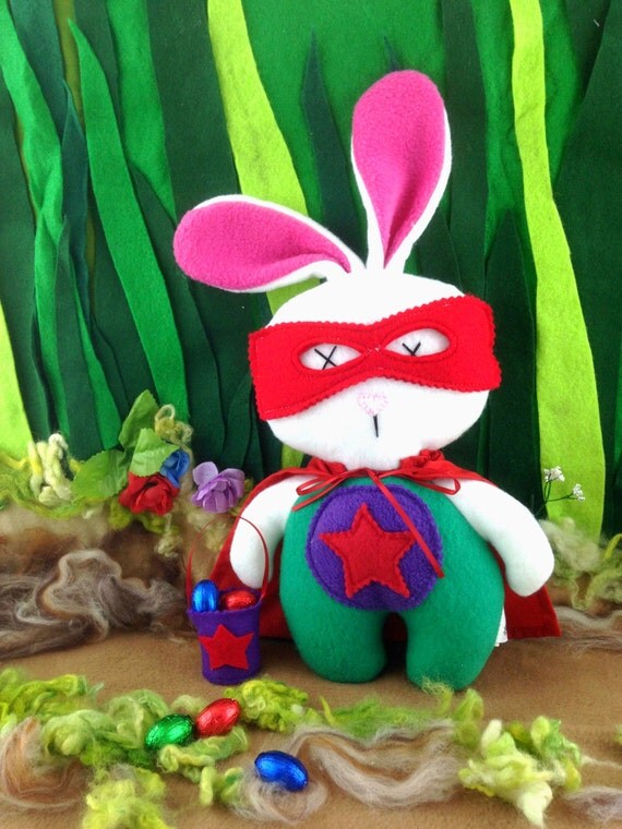 superhero bunny plush