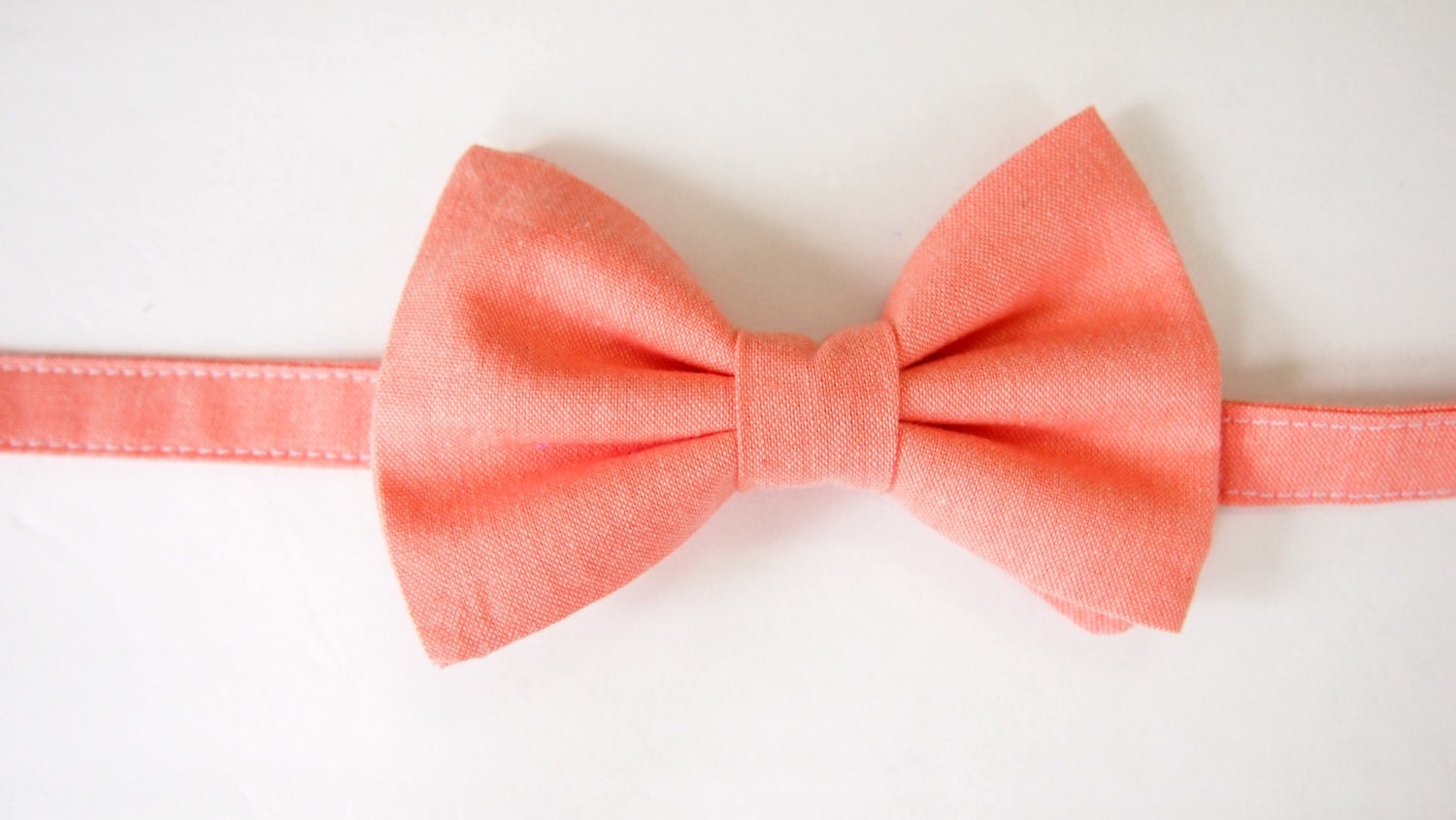 Coral Peach Bow Tie Pretied bow tie Boys Bow tie