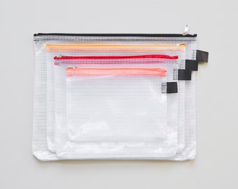 Transparent pouch pencil case zipper bag in-flight beauty bag make-up bag airplane bag