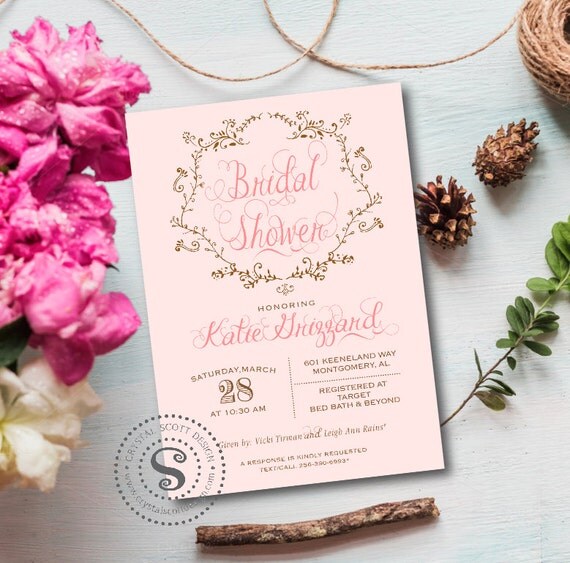 Bridal Shower Invitation PRINTABLE Bridesmaid Luncheon