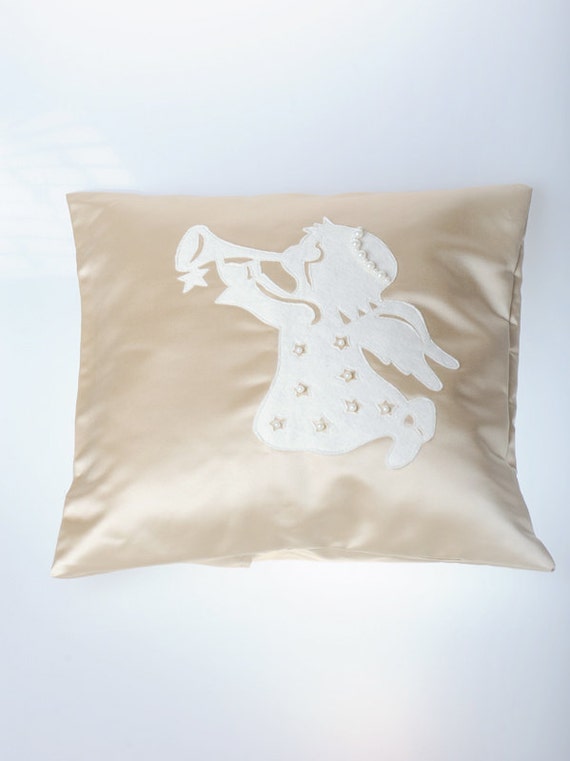 Christmas pillow cover Angel by HomeCozyKnitting on Etsy