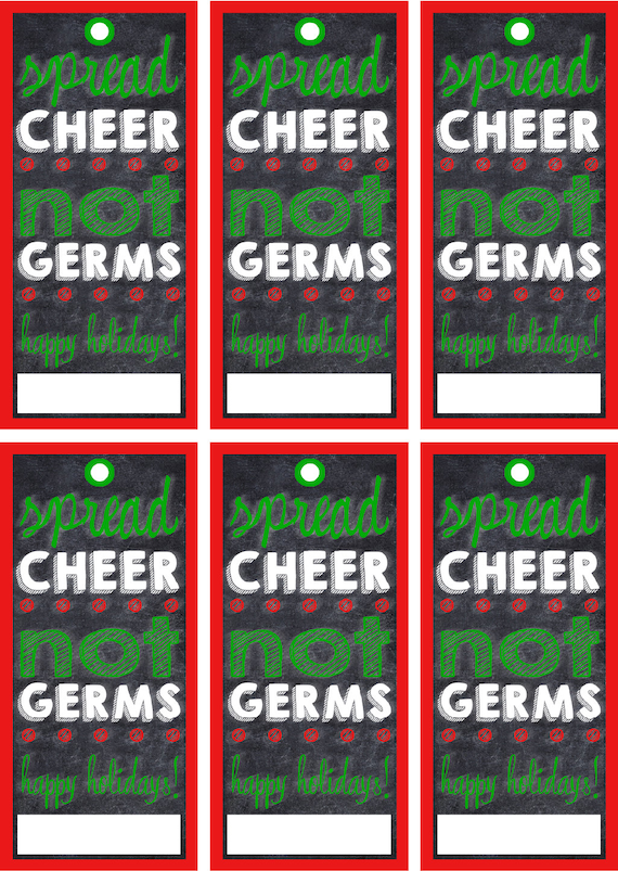 Spead Cheer Not Germs Hand Sanitizer Christmas By KarasKraftz