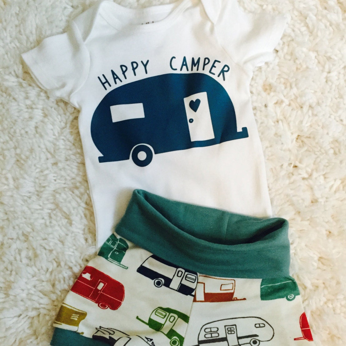 Happy Camper Outfit Organic Baby and Toddler Yoga Style