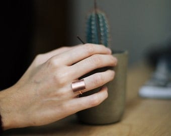 Minimalist ring, rose gold rings for women, rectangle ring, square ring, minimal rose gold filled rings, silver geometric rings, elegant