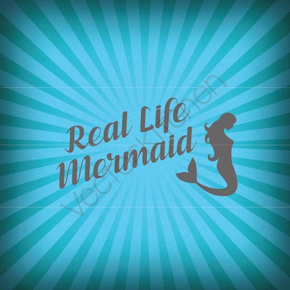 Download Real Life Mermaid Cutting Template SVG EPS Silhouette Cricut