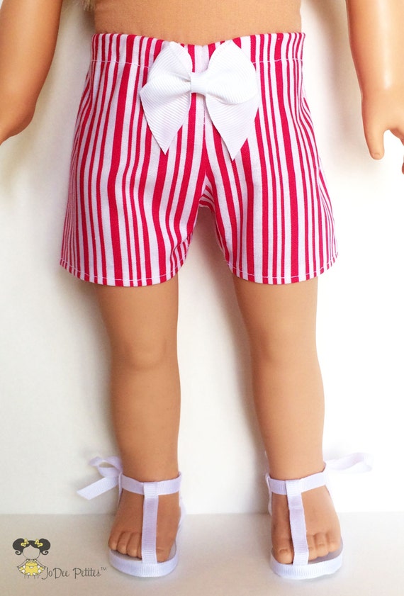 American Girl Doll Clothes Print Shorts Striped by JoDeePetites